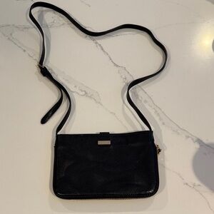 Tory Burch Elegant Black Leather Crossbody Bag